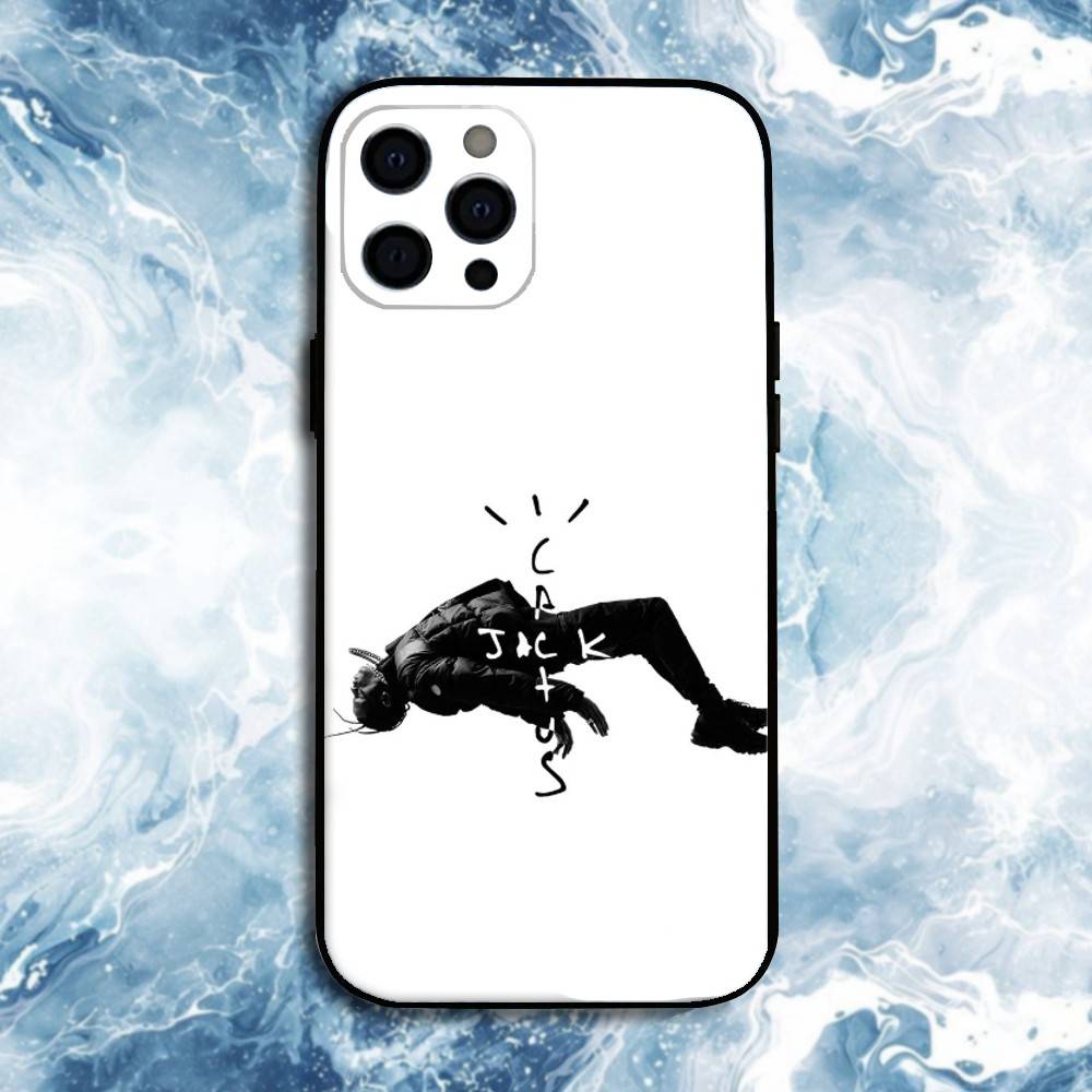 MY EYEs T-Travis S-seott Phone Case For iPhone17,16,15,14,13,12,11 Plus,Pro Max, Soft Silicone Black Cover