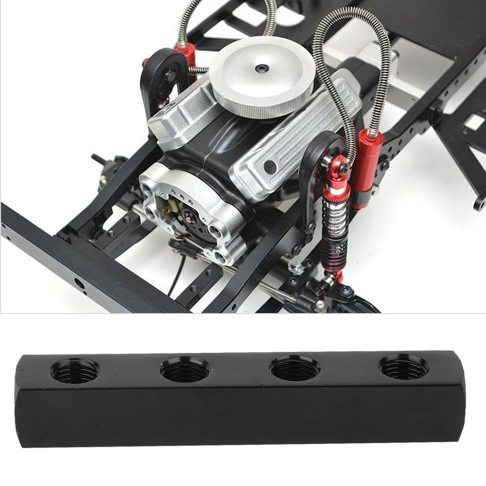 SUS304 Pneumatik-Luftschlauch Inline-Verteilerblock Verteiler 1/4 Zoll BSPP-Gewinde Schwarz 4-fach