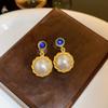 Elegant Zircon Pearl French Retro Luxury Earrings 2025