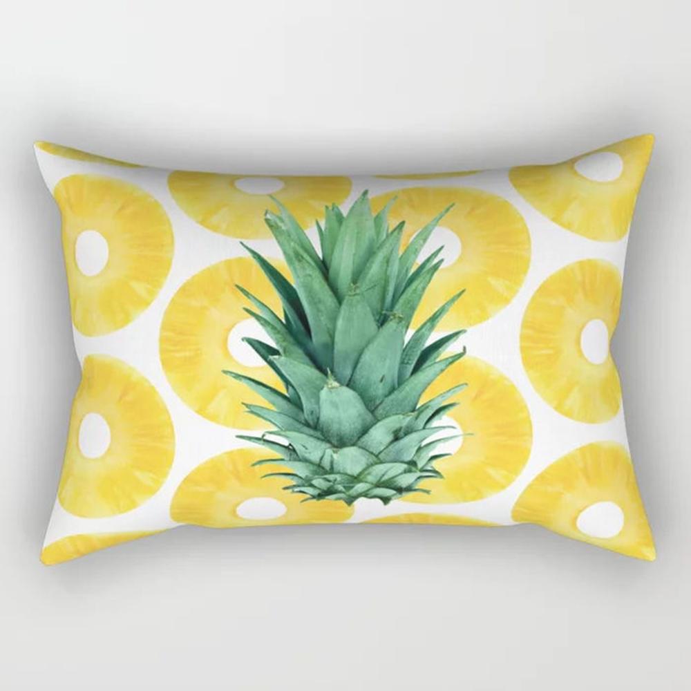 Yellow Geometric Rectangle Pillow Decorative Pillowcase Living Room Cushion Cover Simple Fashion Home Accessories