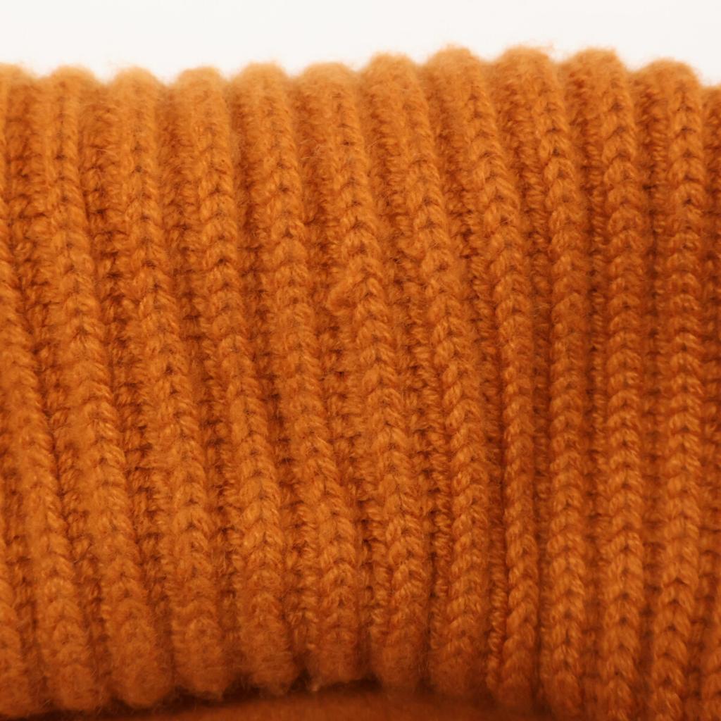 loro piana FAL3655 Elijah Palto / Elijah Palto Bebek Kaşmir Kuzu Derisi Örgü Fermuarlı Bluz Ceket S Turuncu Kullanılmış