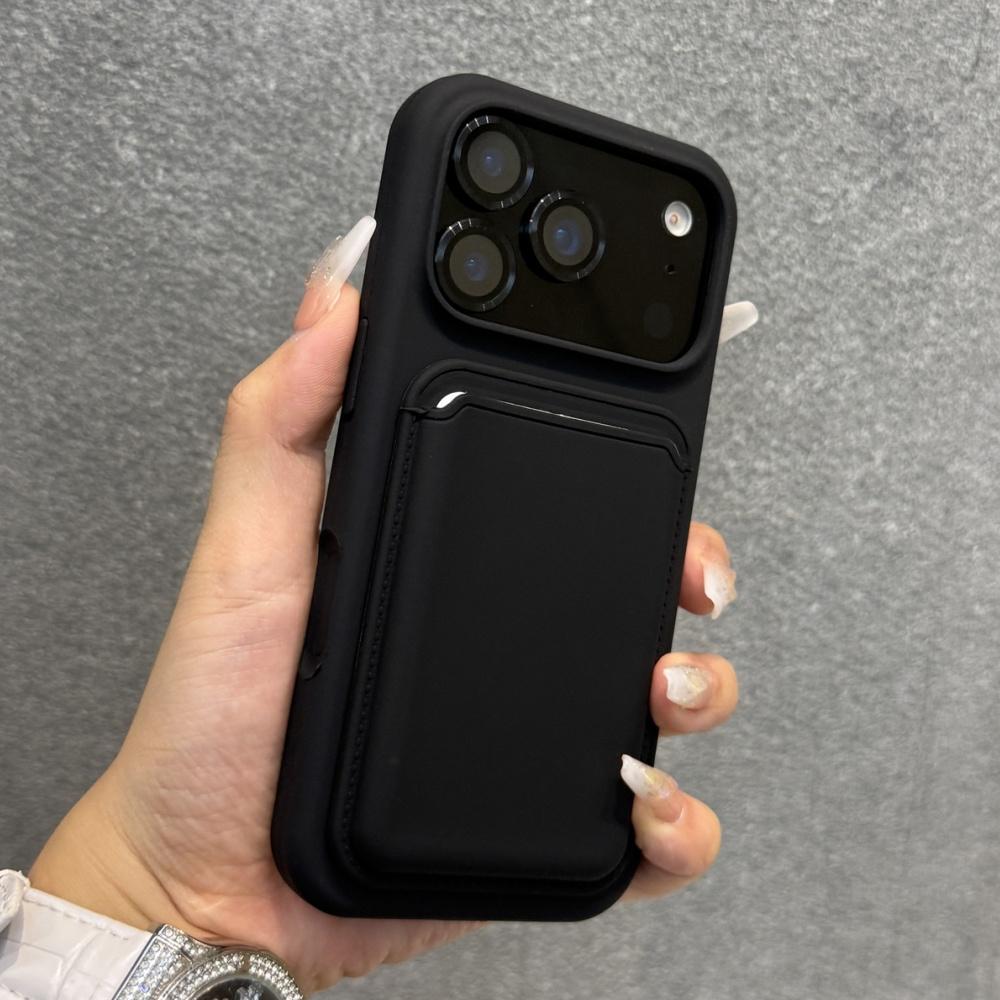 Flüssigsilikon Magnetisch Für Magsafe Geldbörse Steckplatz Halter Hülle Für iPhone 17 Air 16 15 14 13 12 11 Pro Max Weiche Stoßstange Abdeckung
