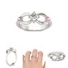 Elegant Fashion Silver Plated Ring With Rhinestone Alloy Infinity Design