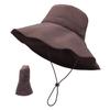 Women's Anti-UV Foldable Fisherman Hat with Large Brim for Summer/Spring Sun Protection
