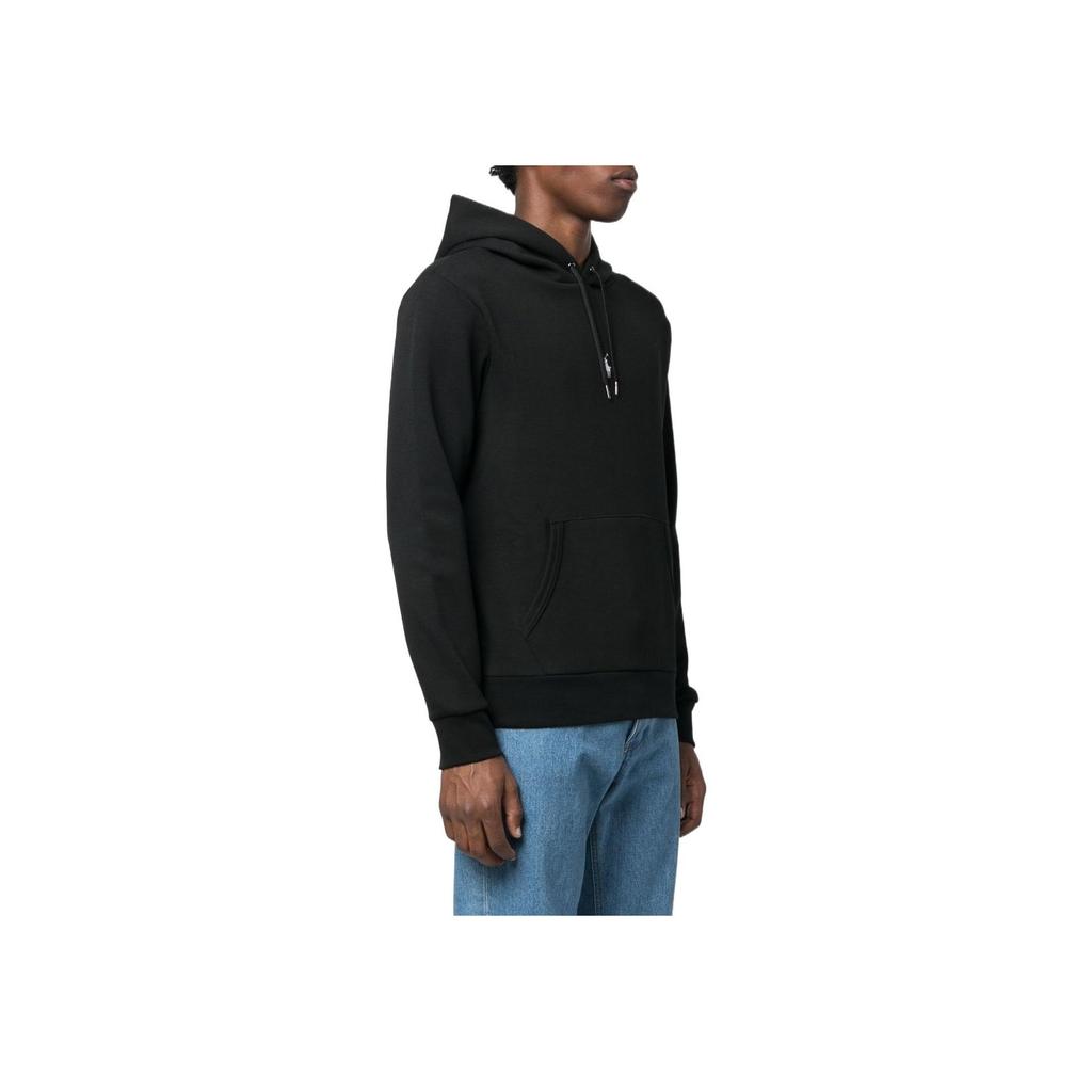 Polo Ralph Lauren FW22 Solid Color Small Pony Embroidery Detail Hoodie Men Hoodies Black 710881506-005