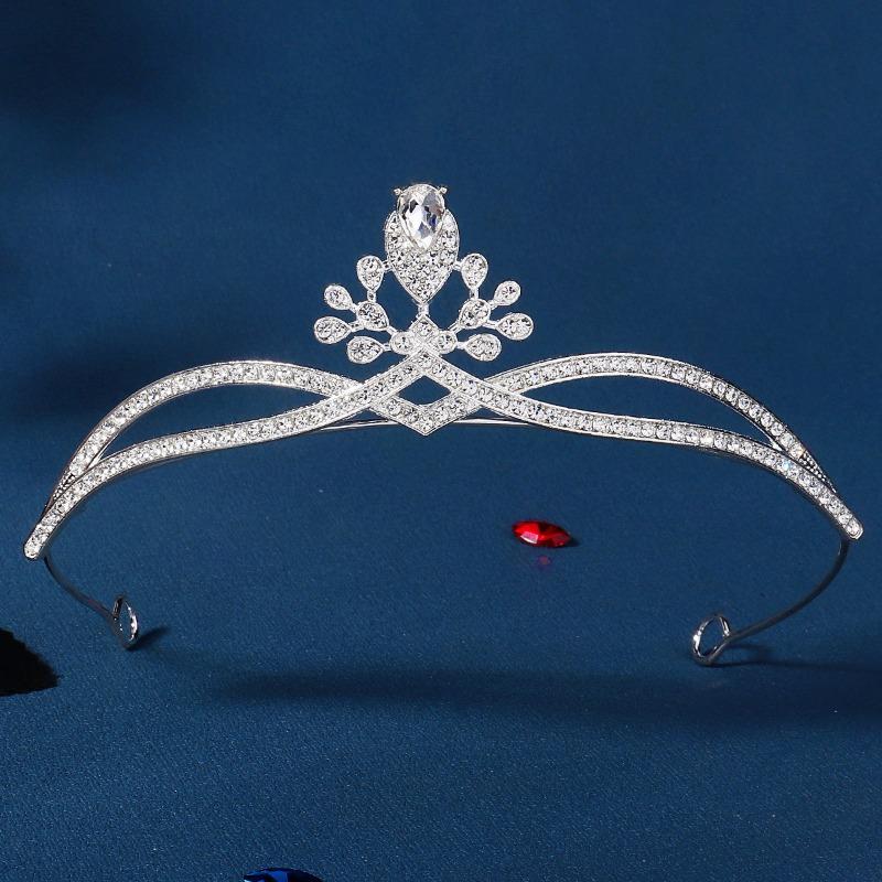 

Украшения из жемчуга и страз, корона для торта, для взрослых, на день рождения, сплав, корона принцессы, свадебное платье, аксессуары для волос, свадебный головной убор