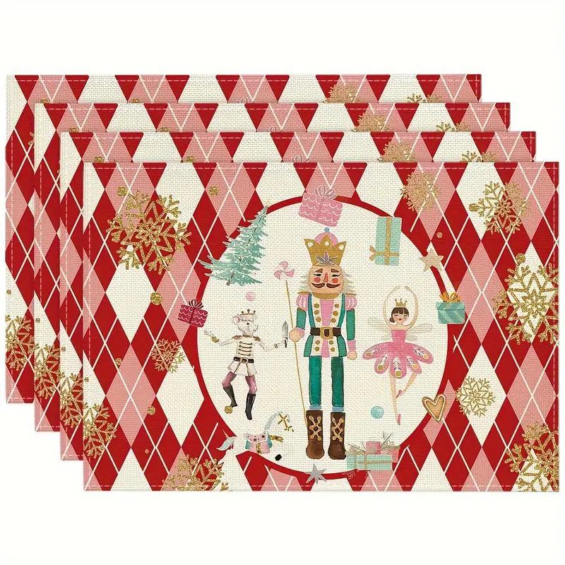 Christmas Series Western Food Table Mats: Multiple Options for Kitchen & Dining Room