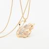 Charms Crystal Necklace for Women Gold Color Statement Chain Necklace Cat's Eye Delicate Swan Pendan