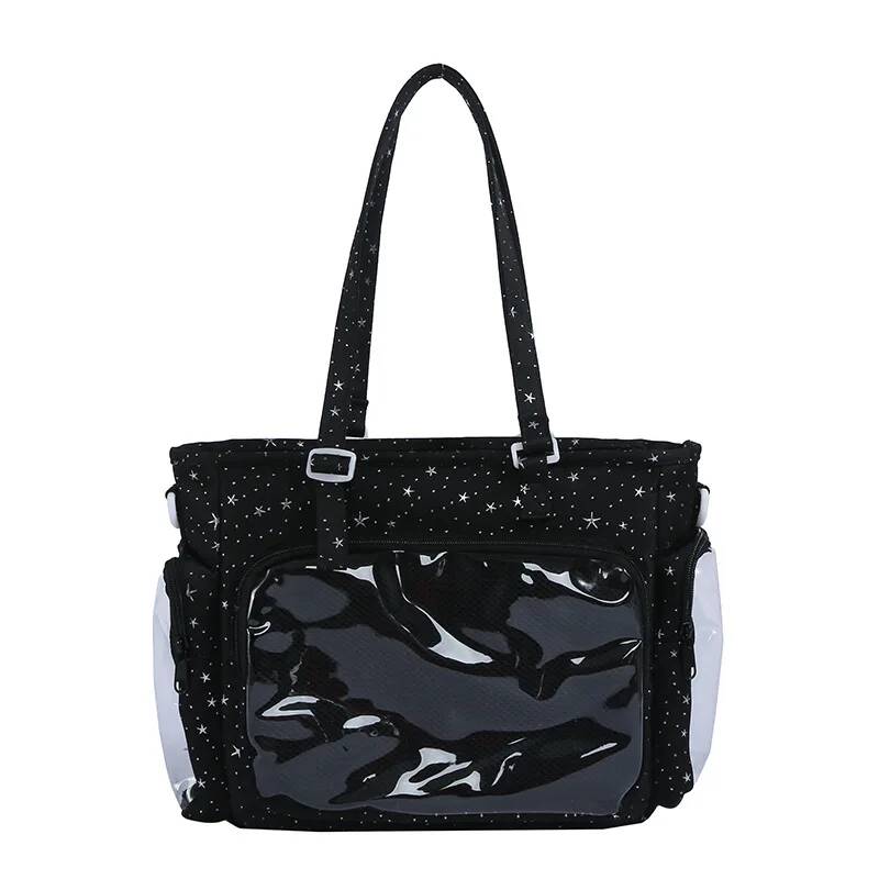 New Y2K Cute Star Bling Ita Bag Women's Fashion Shoulder Bag Lolita Girl Transparent Tote Bag DIY Display Crossbody Bag Handbags