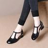 zapatos de mujer women cute round toe black hollow out spring comfort square heel shoes lady casual work shoes ab617