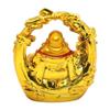 Laughing Buddha On Swing Idol Statue Showpiece Happiness and Money Wealth Sitting Idol for Home Decor Living Room Bedroom Office Table Decorative