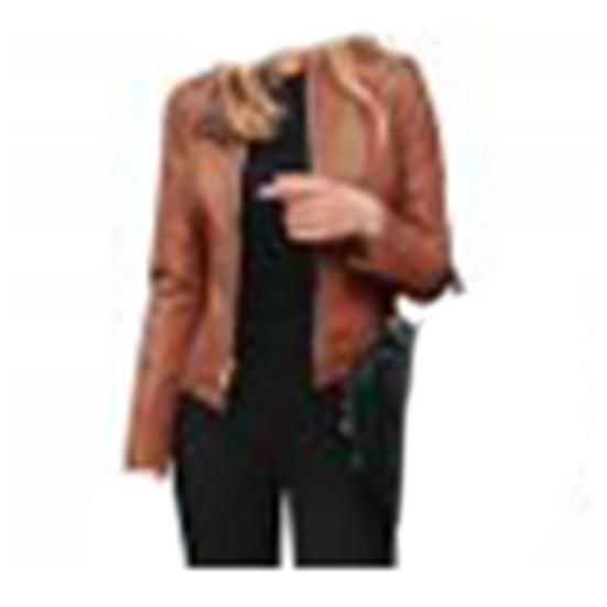 Women Fashion Autumn Winter Jacket Short Faux Leather Suit Coat Outwear Clothes