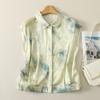 DIMANAF 2026 Summer Women Plus Size New Blouse Shirt Print Floral Vintage Sleeveless Casual Loose Lady Tops Tees