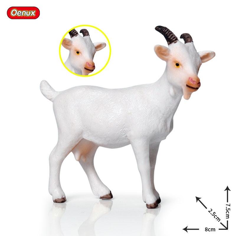 Oenux Farm Animals Simulation Cute Model Action Figure Alpaca Cow Horse Figurines Sheep Goat Miniature Educational Toy For Kid
