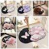 Absorbent Surface 3D Floral Butterfly Carpet Shower Mat  For Living Room Tea Table Bedside