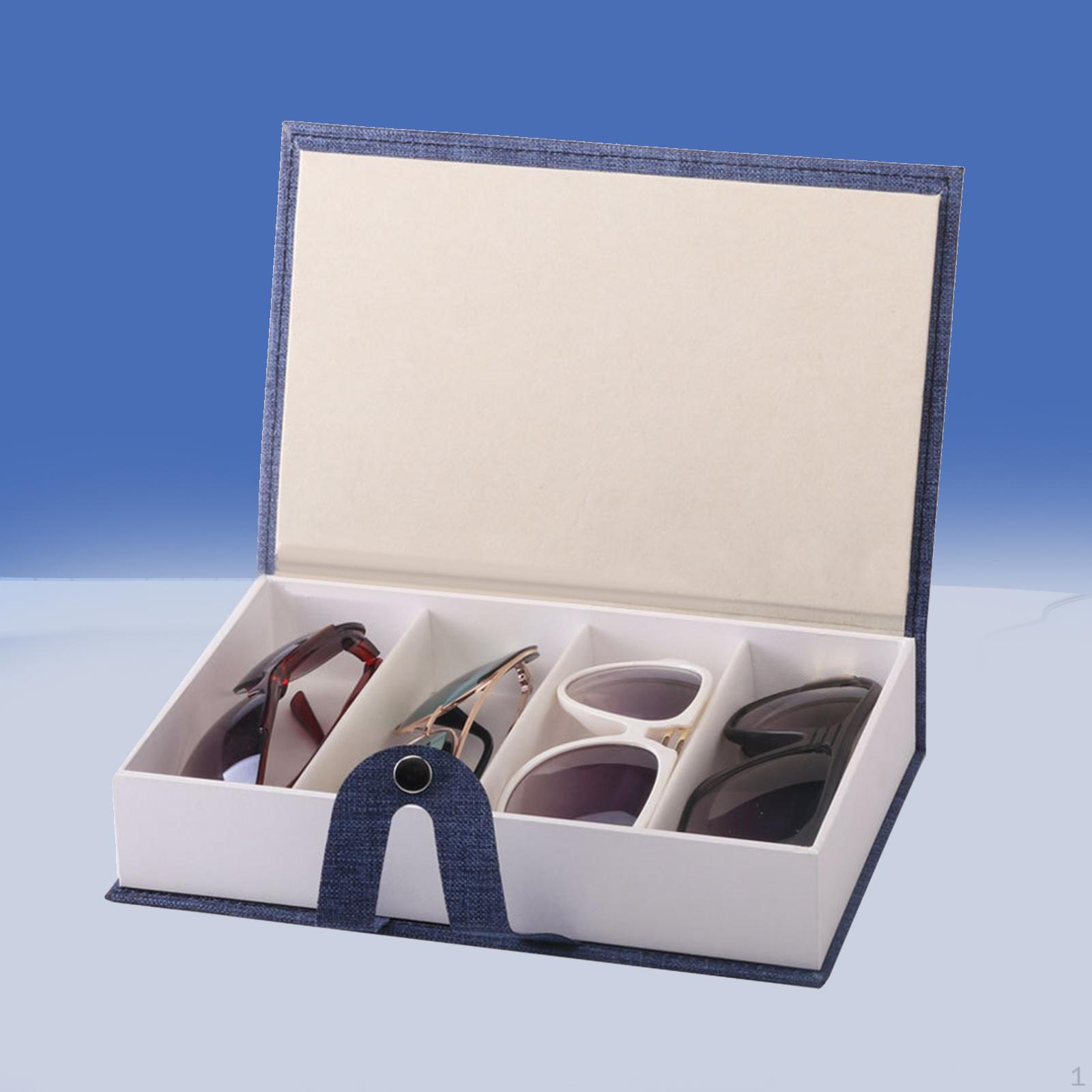 

Витрина для очков, органайзер для очков, 4 отделения, держатель для домашнего магазина, держатель для очков серый