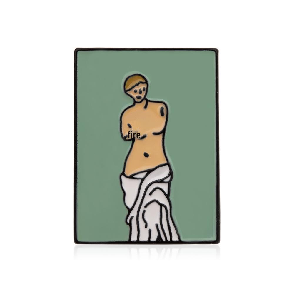 

Брошь в стиле «Абстрактное искусство»: Мона Лиза, Ван Гог, Венера - Универсальный рюкзак и аксессуар для рубашки