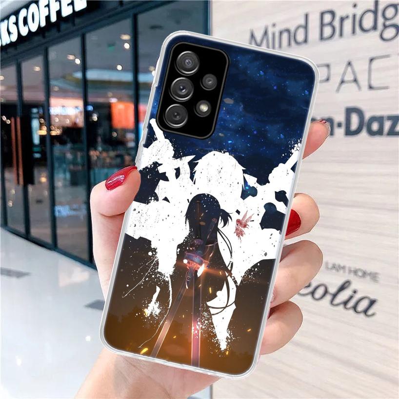 

Чехол для телефона Samsung Galaxy A15 A14 A13 A12 A55 A54 A53 A52 A32 A35 A34 A33 A25 A24 A23 A22 с изображением Кирито и Асуны из Sword Art Online Samsung A53