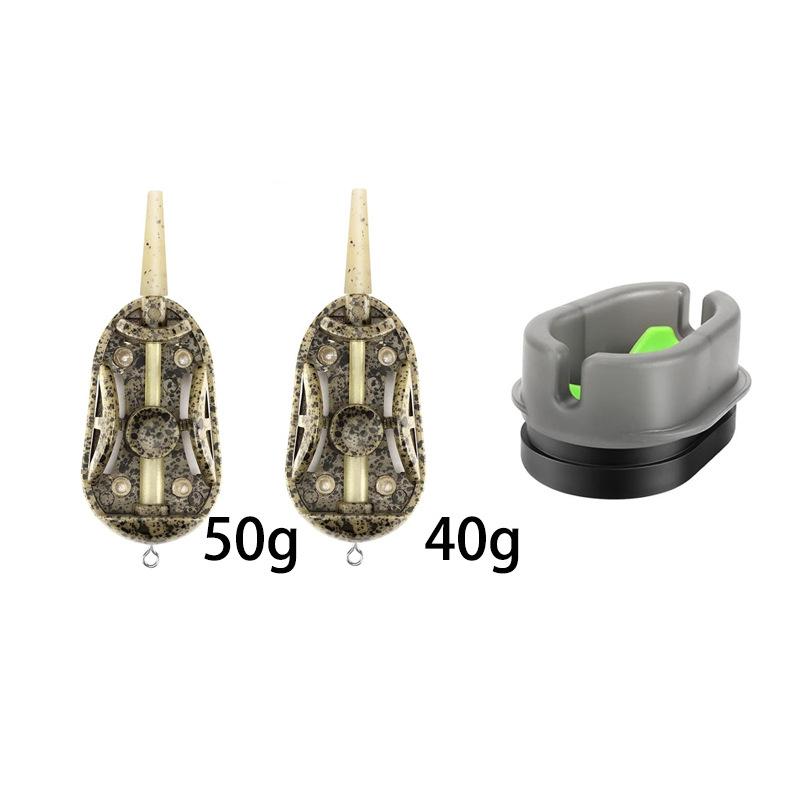 2/5Pcs 20G/30G/40G/50G/60G Method Feeder Fishing Inline Feeder Carp Fishing Feeder Device Kit Feeder Carp Fishing Hair Rigs