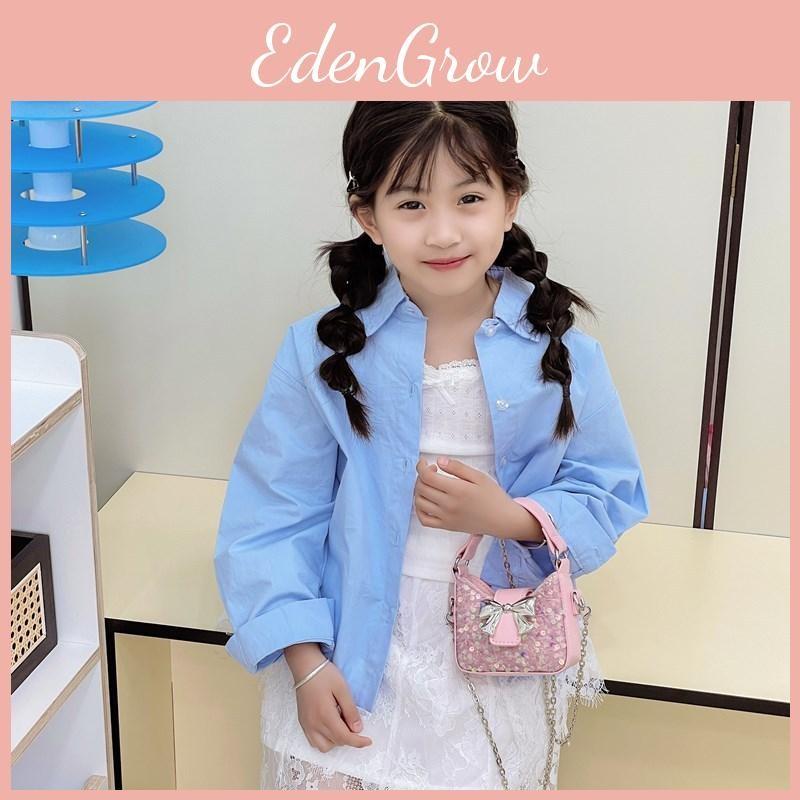 Girl Sweet Toddler Bow Sequin Chain Purse Butterfly Element Casual Use School
