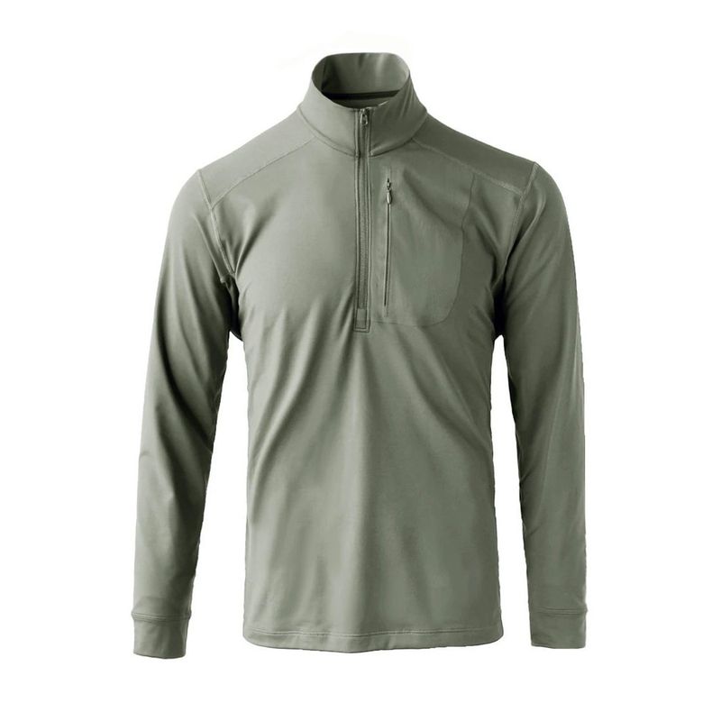 Niaojia Outdoor Quick-Drying Functional Sports Half Zipped Stand Collar Long Sleeves T-Shirt Men's 2024 New Arrival Export Export T-shirt