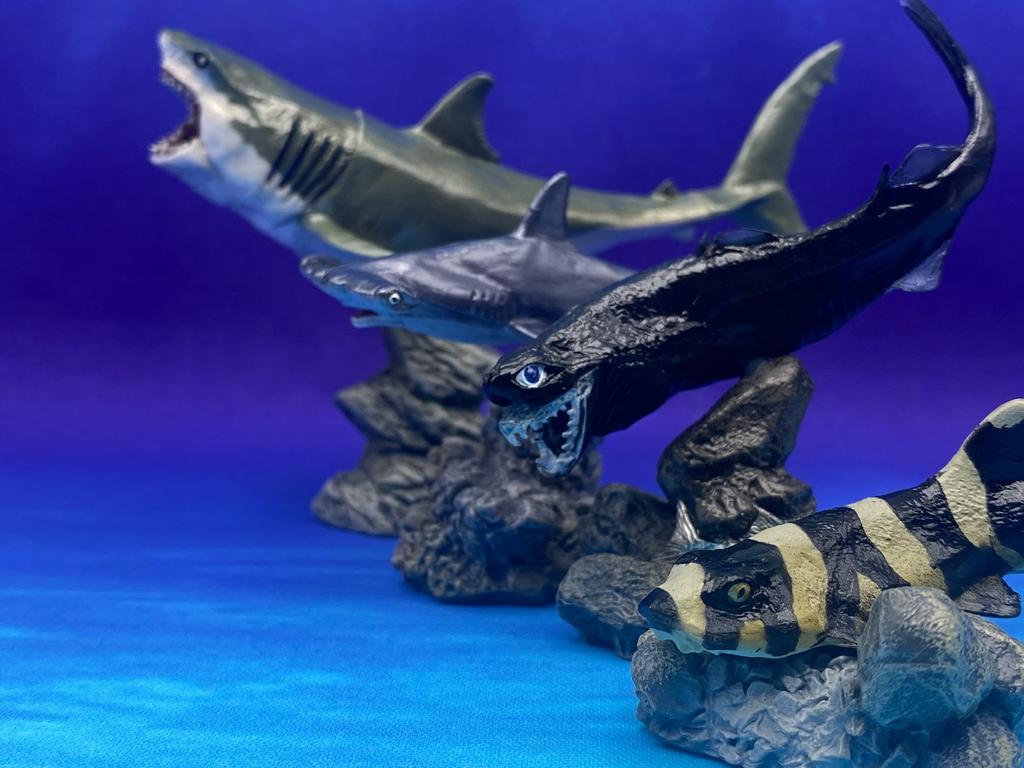 GACHA Ecological Atlas FIGURE MINI Shark Hammerhead Shark Hammerhead Shark Deep-Sea Creatures ACTION Figure Model Toys