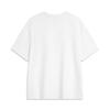 Li-Ning Weekend Youth Sports Fashion Series Retro Crew Neck Loose Casual Short Sleeve Cotton T-Shirt Unisex Tops Off-White AHSU689-3