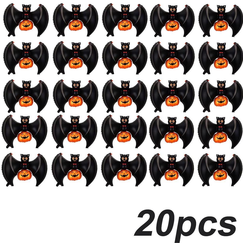1/5/10/20pcs Halloween Bat Lift Pumpkin Balloon Decor Suspends Pumpkin for Party Scene Supplies Gift Spooky Effect Photo Prop