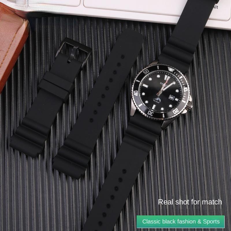 For CASIO Swordfish MDV106-1A MDV-107 MTP-VD01 MDV-106D Efr-303l Strap Men's Wristband Bracelet 22mm Sports Silicone Watchband