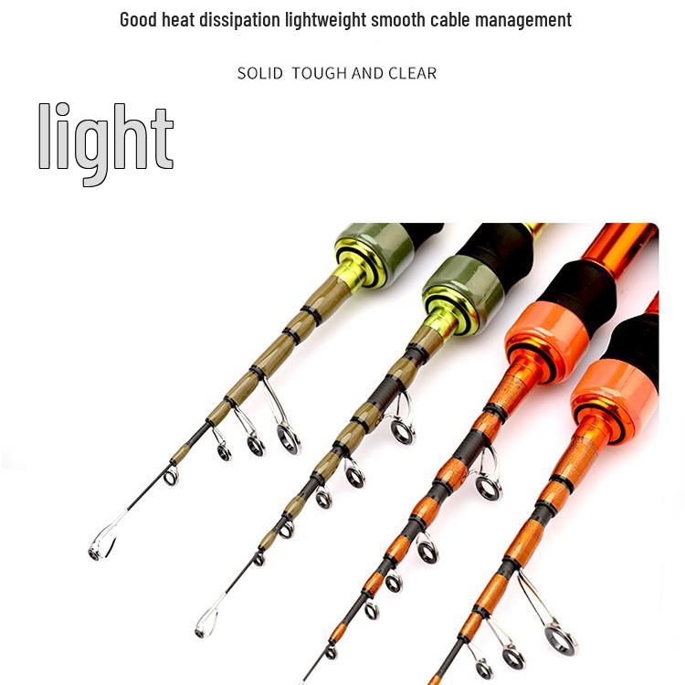 Tragbare Ultrakurze Teleskopische Mini-Spinnrute für Fliegenfischen