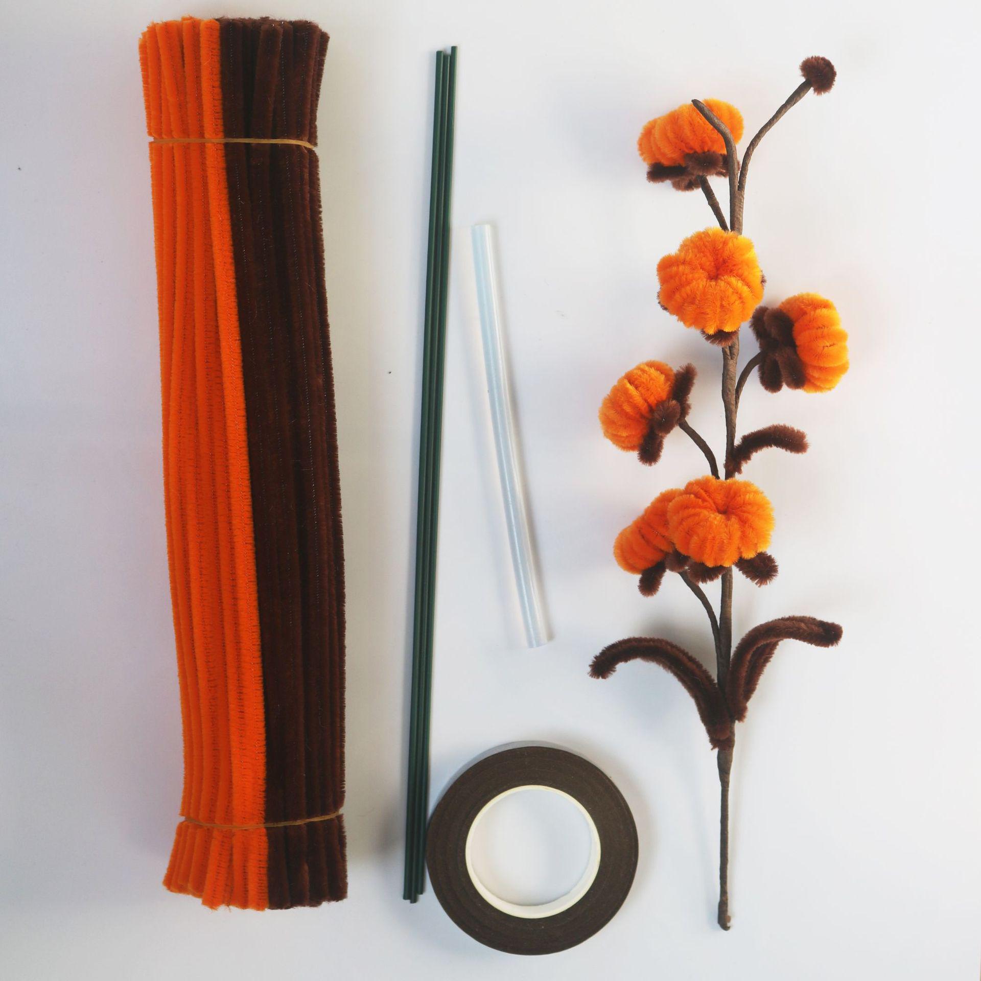 Handmade Encrypted Persimmon Twist Flower Bouquet DIY Craft Kit for New Year Ornaments & Gifts Set