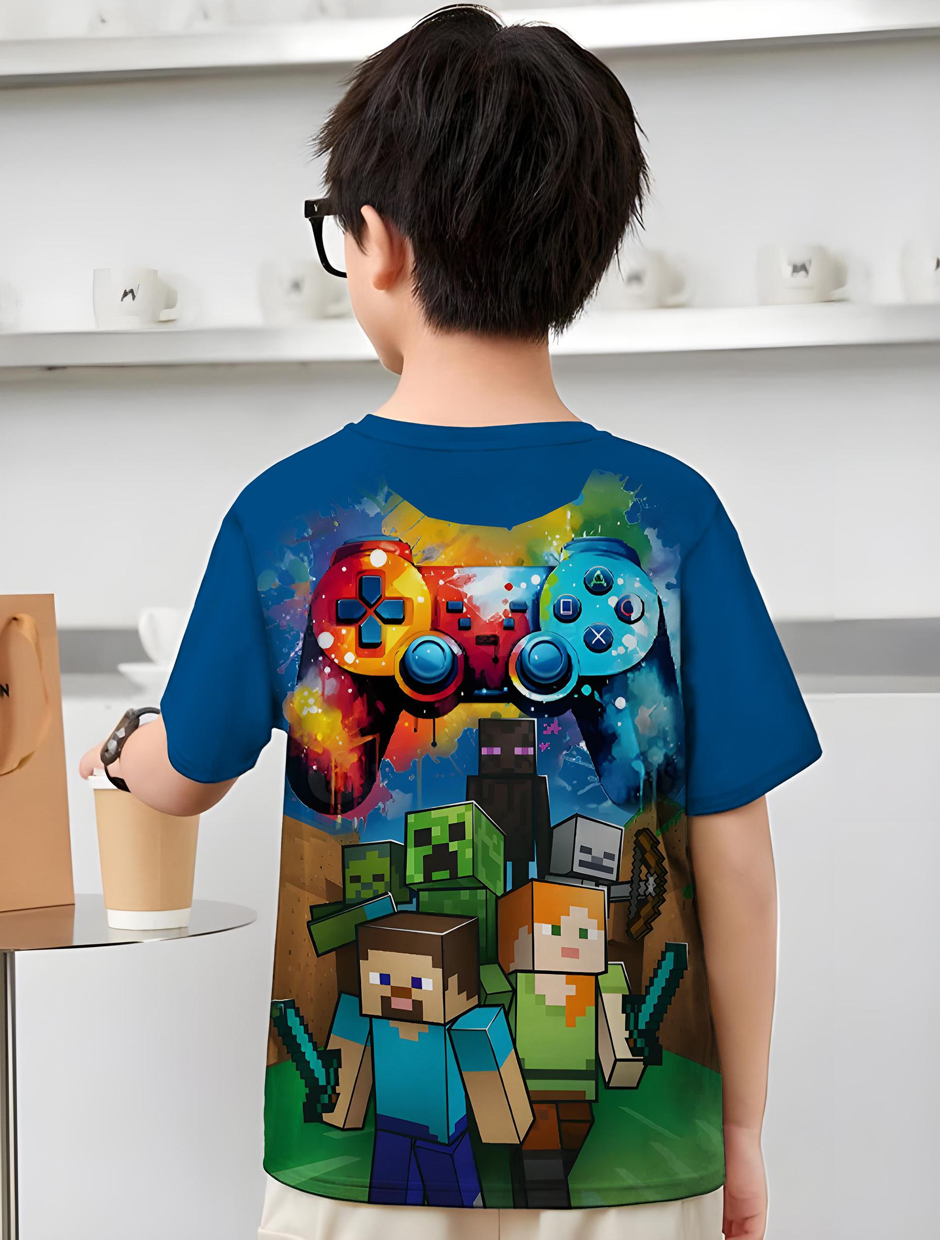 

Дитячі футболки з принтом Hot Game Літній одяг Одяг для хлопчиків Одяг для хлопчиків 8-10 років Топи для чоловіків 120