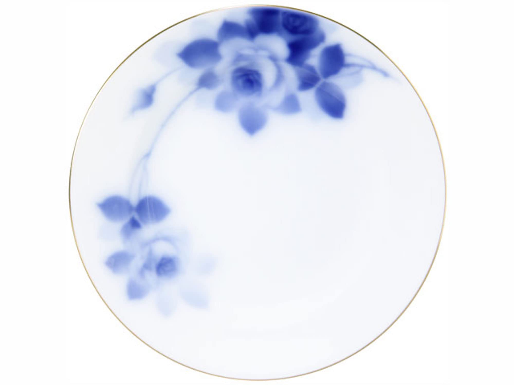 

Okura Art Pottery Blue Rose (8011) 17cm Bread Plate, Made in Japan, 4H/8011-A