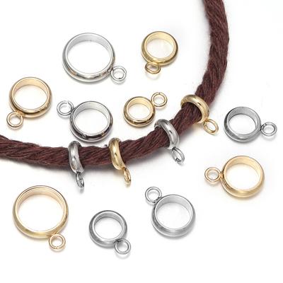 10pcs/lot Stainless Steel Pendant Connectors Bail Clasps Gold Color Pendants Clip Pinch For DIY Necklace Bracelet Jewelry Making