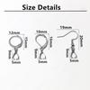 10pcs Earring Hooks Clips with Pinch Clasp for Earrings Stainless Steel Craft DIY Jewelry Making Accessories Findings