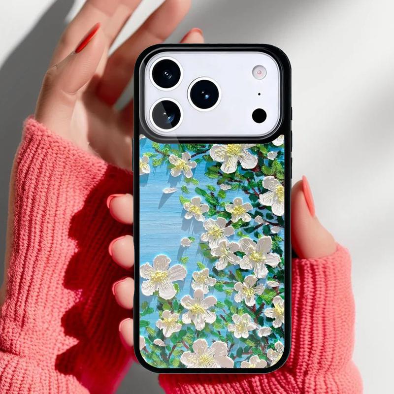 Retro Oil Painting Phone Case for iPhone 17 Air 16e 15 14 13 Pro Max Back Cover for 12 11 Pro Coque