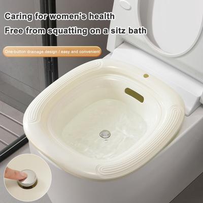 Bidet Ergonomisches Gebogenes Oberflächendesign Bequemes Bad Ein-Knopf-Entwässerung Rutschfester Beckenrand Physiotherapie-Bidet