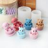 Small Size 3D Animal Cat Monkey Candle Mold Silicone Chocolate Candy Cake Home Deco Animal Moldration Craft Mold