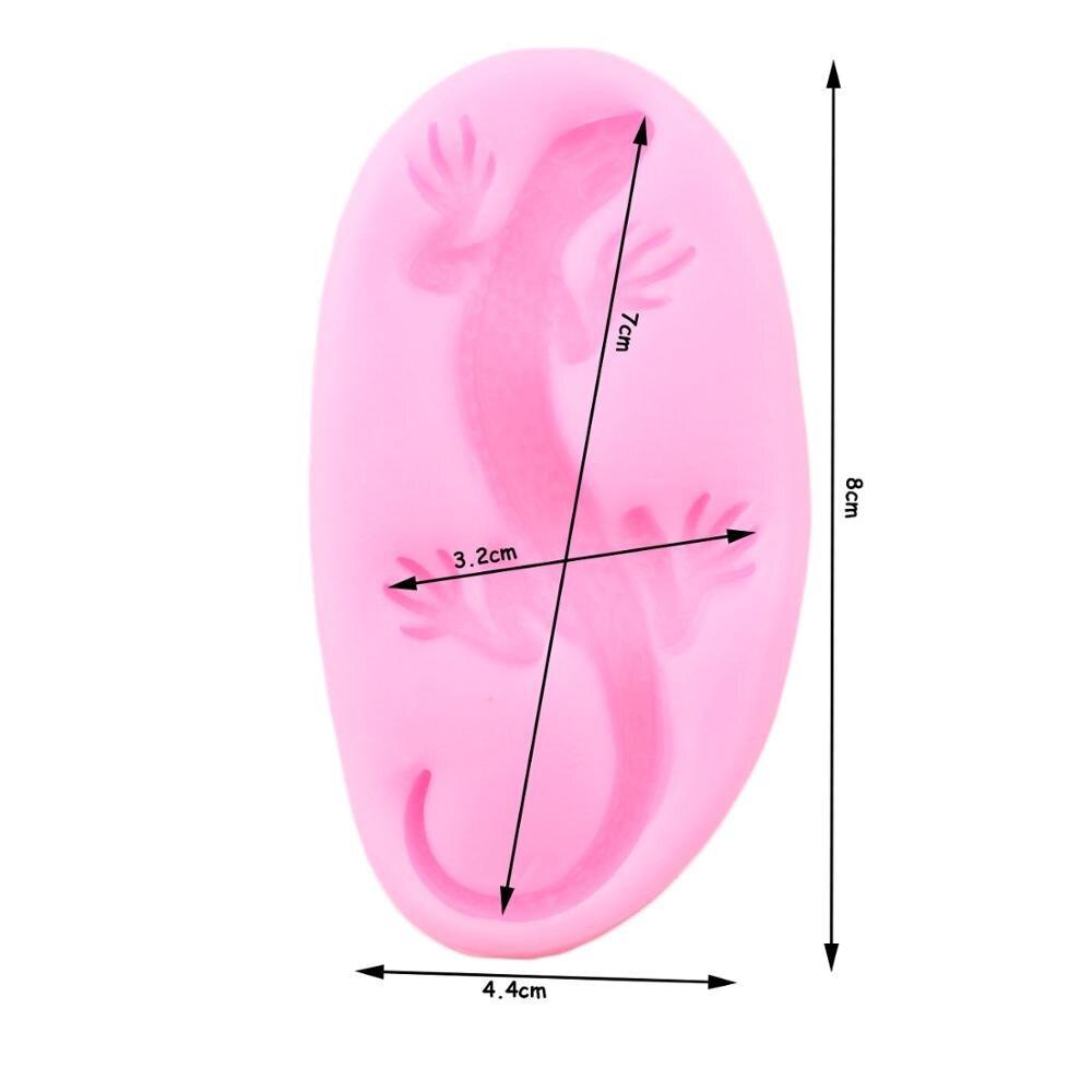 3D Gecko Lizard Silicone Molds Animals Fondant Mold DIY Cake Decorating Tools Polymer Clay Soap Candy Chocolate Gumpaste Mould