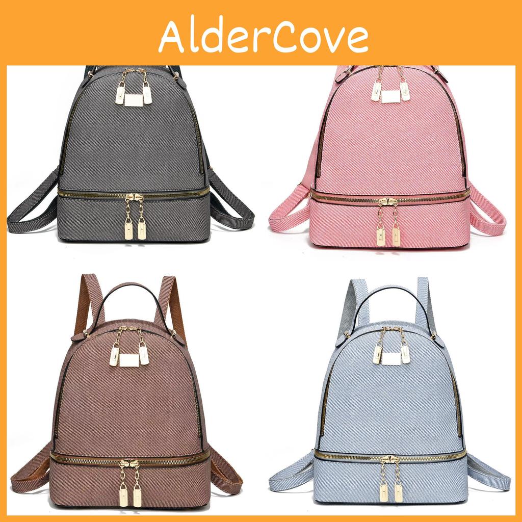 Stylish Macaron Color Canvas Backpack With Large Capacity For Travel And School Use