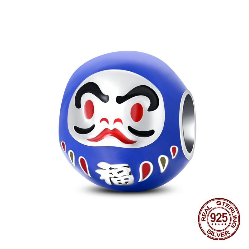 925 Silver Lantern Chinese Knot Charms New Year's Traditional Beads Fit 3mm 925 Exquisite Bracelets Fashion DIY Jewelry Gifts