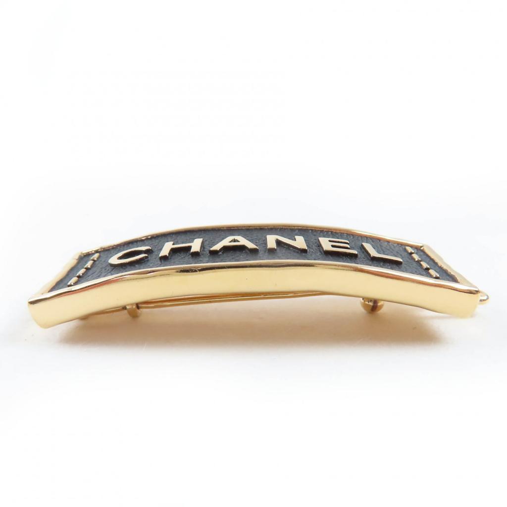 Toller CHANEL Haarschmuck Logo-Design Haarspange Haarspange Schwarz A23S ABA781 Gebraucht