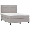 VidaXL Lit à sommier tapissier avec matelas Gris clair 140x200cm Tissu - Modèle 3131433