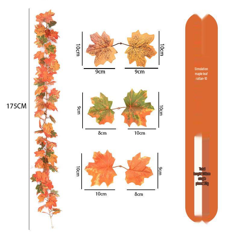 Artificial Maple Leaf Rattan Home Decor: Scenic Atmosphere Arrangement