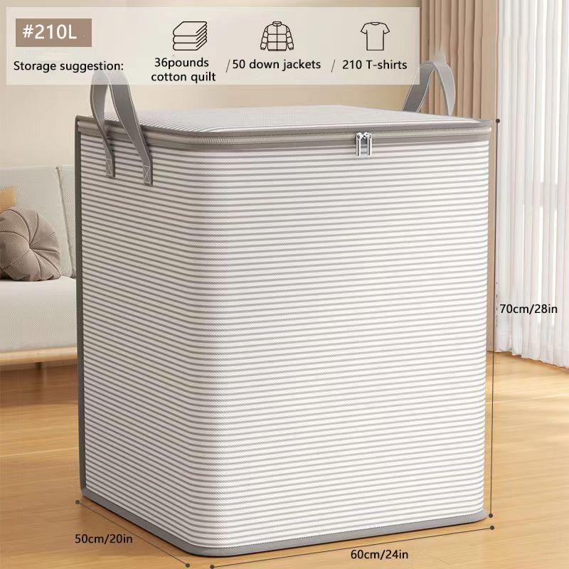 

Складная сумка для хранения, органайзер, пылезащитный, большой емкости, для спальни, общежития, мобильный ящик, нетканый шкаф, органайзер для гардероба 210L