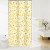 Green Daisy Floral Shower Curtain, Boho Spring Flower Shower Curtain for Girly Bathroom, Modern Minimalist White Waterproof