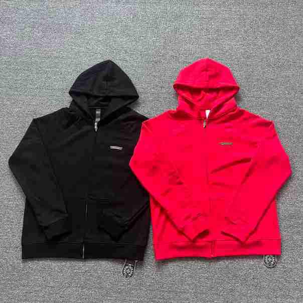 Chrome Heart Pure Cotton Terry Zip-Up Hoodie with Hood