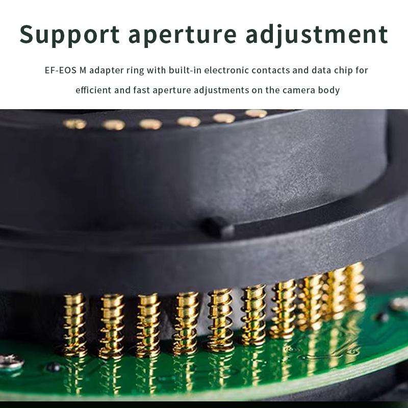 EF-EOS M Lens Adapter Electronic Auto-Focus EF To M Mount Adapter for Canon EF/EF-S Lens To EOS M Series Mirrorless Cameras