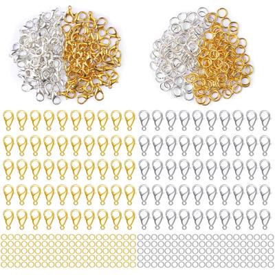 240pcs Open Jump Rings & 120pcs Lobster Clasps Set For Jewelry Making DIY