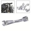 1Pc L Type Fuel Line Socket Wrench Durable Open Socket Wrench Double Ended Hand Tools Open Spanner 1/2" Fuel Line Socket Nut Wrench